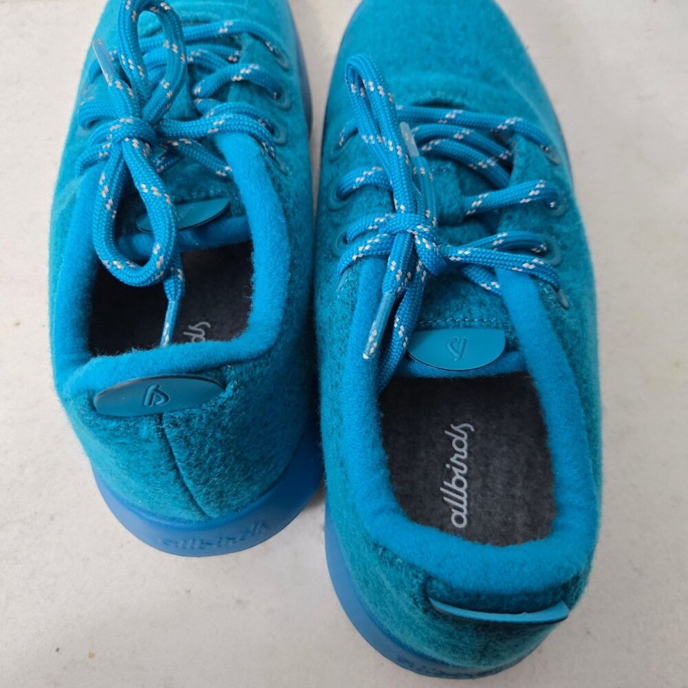 Allbirds Men's Size 9 Wool Runner Mizzle Lace-Up Shoes Turquoise - Picture 5 of 12